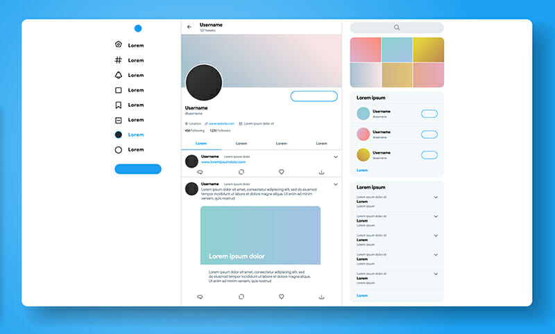 Twitter social media post image size examples