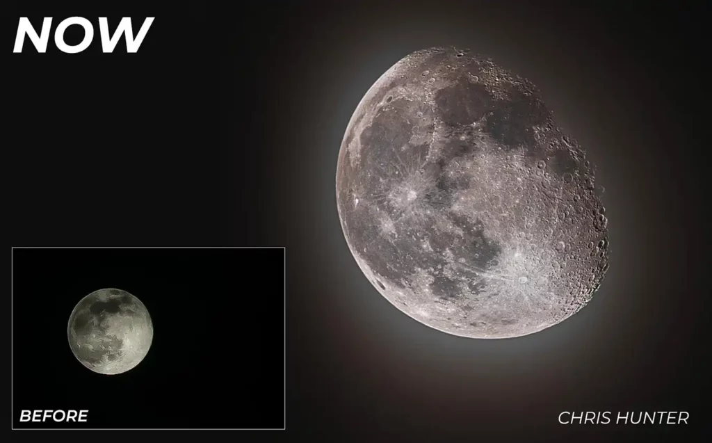the moon at night