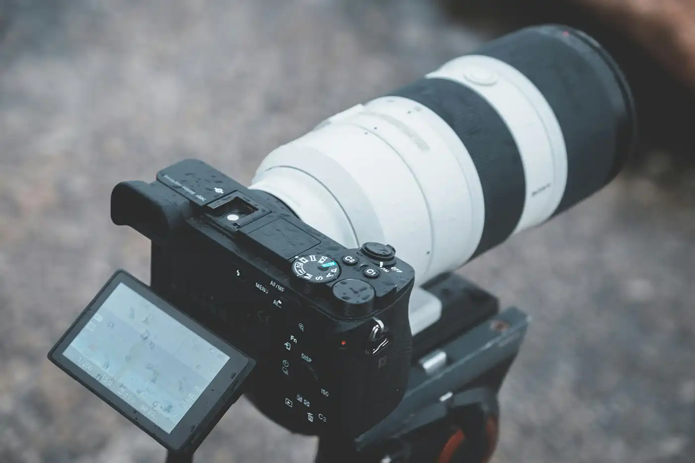 Sony Mirrorless camera in the rain