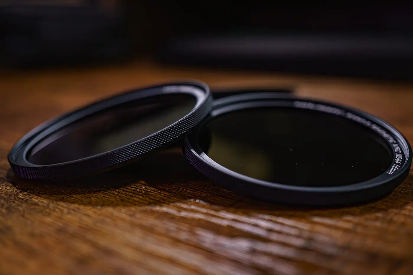 KentFaith 5-in-1 magnetic lens filter kit on a wooden table