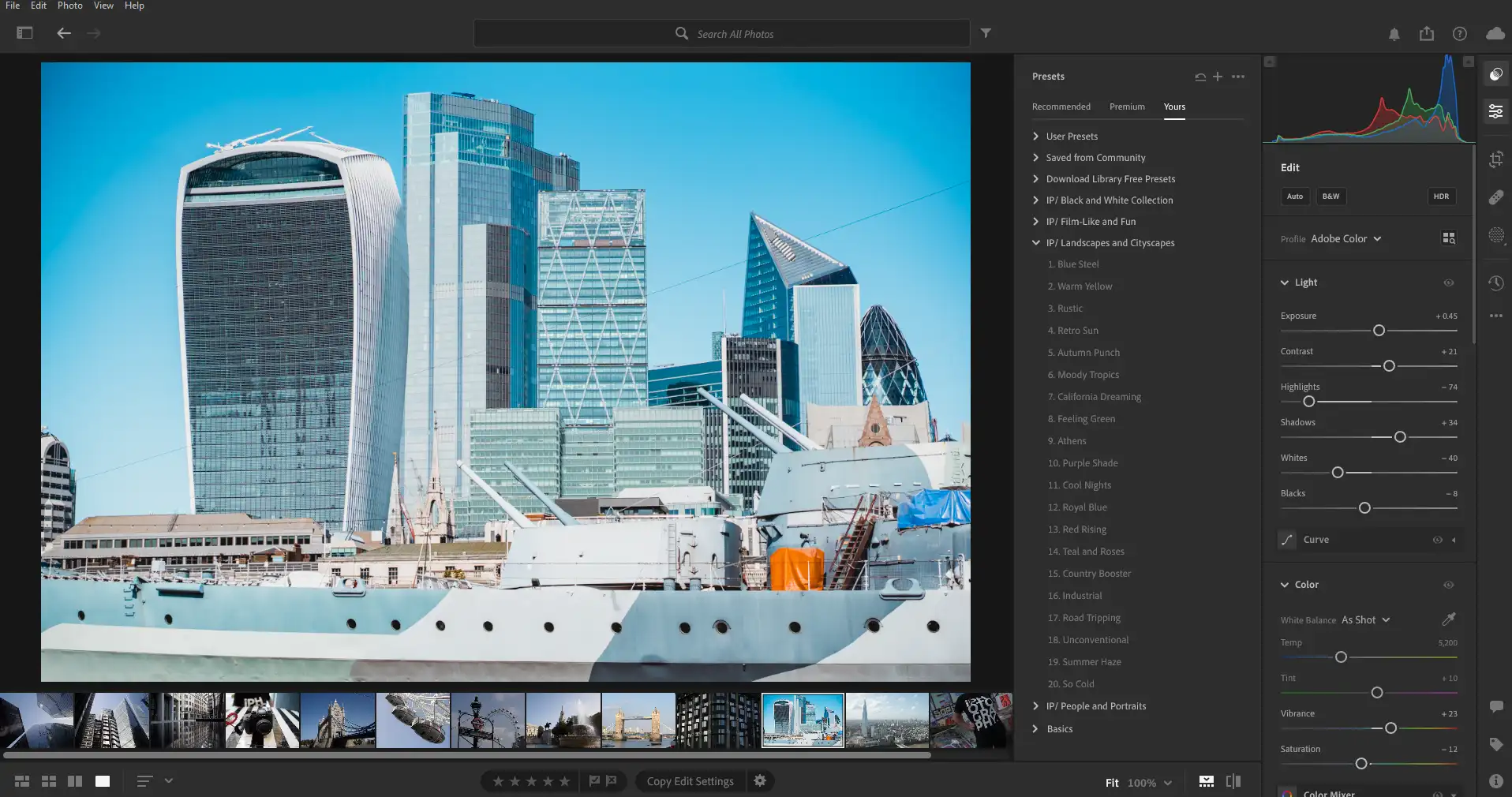 Lightroom CC app screenshot