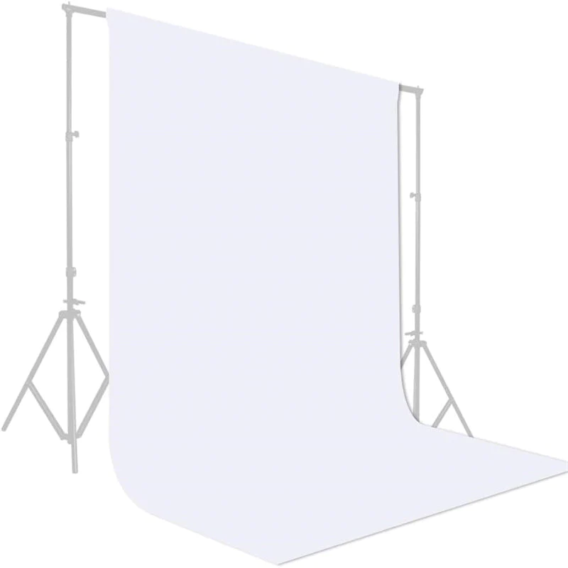 Solid White Lofaris Backdrop on a photography backdrop stand (Copyright Lofaris)