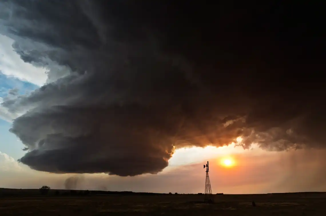 Copyright Supercell with Windmill by Camille Seaman
